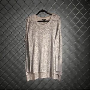 H&M Light Gray Oversized Animal Print Tunic
